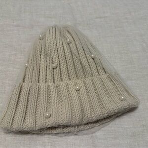CA4LA Casilla Women's Daily Casual Girly Autumn Winter Simple Pearl Knit Hat